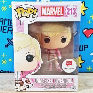 Funko PoP Marvel Unmasked Gwenpool #213 Exclusive Vinyl Figure + Protector